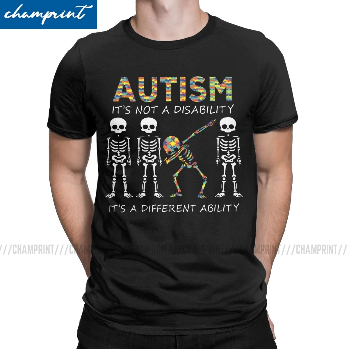 Skeleton Autism Shirt Autism It's Not A Disability It's A Different Ability Autism Shirt Autism Awareness Shirt Autism Support Tee