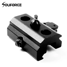 50x21 мм черный Поворотный адаптер для крепления из алюминиевого сплава быстросъемный для 20 мм Пикатинни Вивера охотничьи ружья Аксессуары