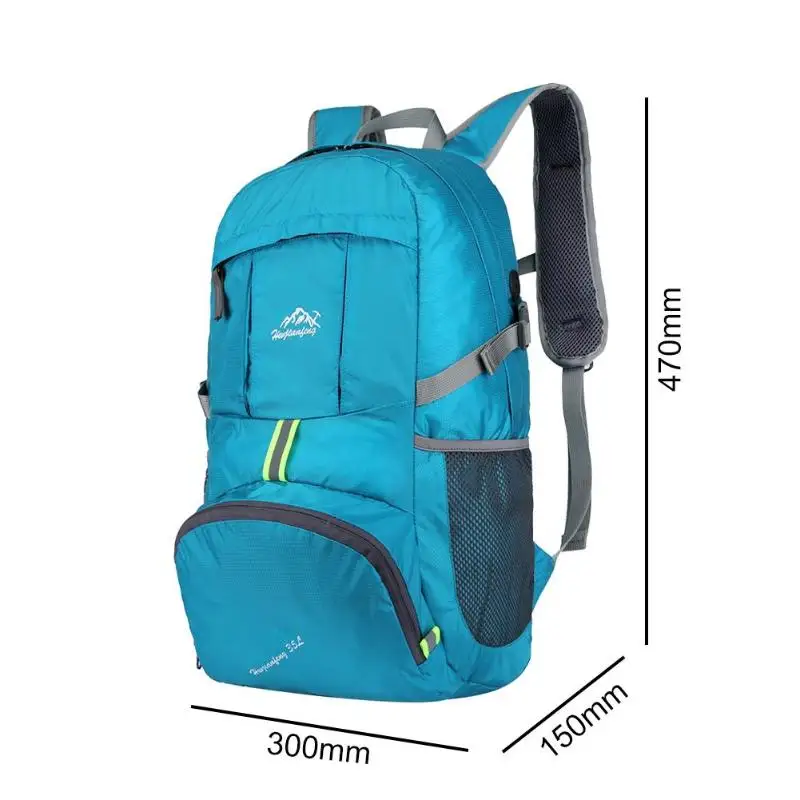 Lake Blue Горячая Распродажа, сумки для улицы, многофункциональные, Huwaijianfeng, 35L, школьная сумка, складной, портативный, для спорта на открытом воздухе, для кемпинга, рюкзак - Цвет: Lake Blue