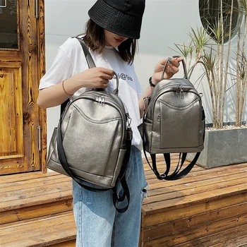 

High Quality 2020 Fashion Women Backpack Youth Leather Backpacks for Teenage Girls Female School Shoulder Bag Bagpack mochila