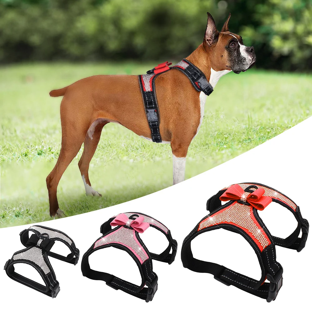 Dog Accessories Pet Supplies Reflective Dog Harness Nylon Pitbull Pug