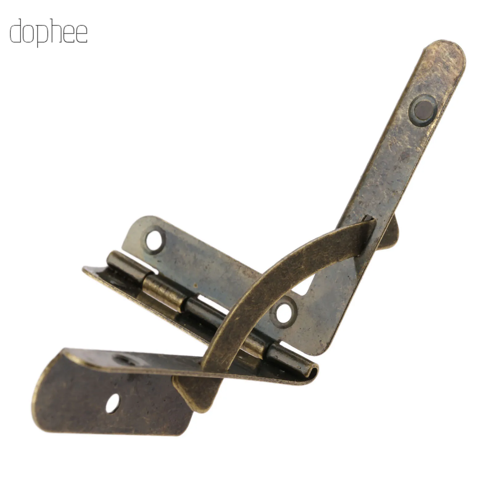 Dophee 2/4/12 угол 90 ° деревянный ящик поддерживает Бронзовый шарнир для небольшие деревянные украшения вина чехол коробка для часов деревянной крышкой