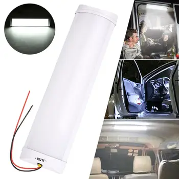 

10W 72 LED Car Interior Led Light Bar White Light Tube with Switch for Van Lorry Truck RV for Camper Boat Indoor ceiling light