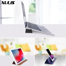 Портативная подставка для ноутбука Macbook, складной магнитный держатель для телефона из искусственной кожи, подставка для планшета для iPad Air 1 2 Pro 10,2 10,5 11 12,9