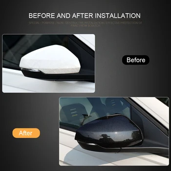 

Car Styling Exterior Side Door Rearview Mirror Frame Deflector Cover Trim 2pcs For Volkswagen Polo MK6 2019 2020