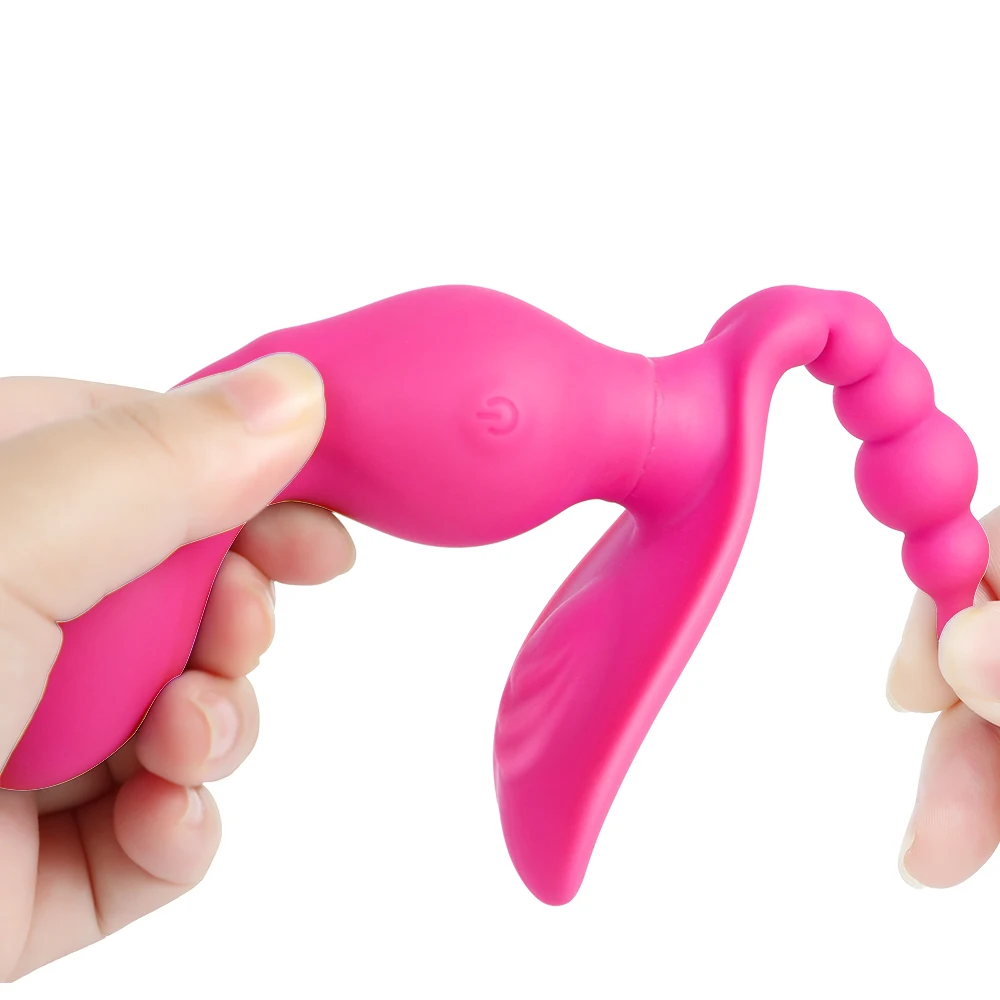 Culotte vibrante télécommandée sans fil, vibromasseur portable, sextoy pour femmes, plug anal pour point G_voghion.com