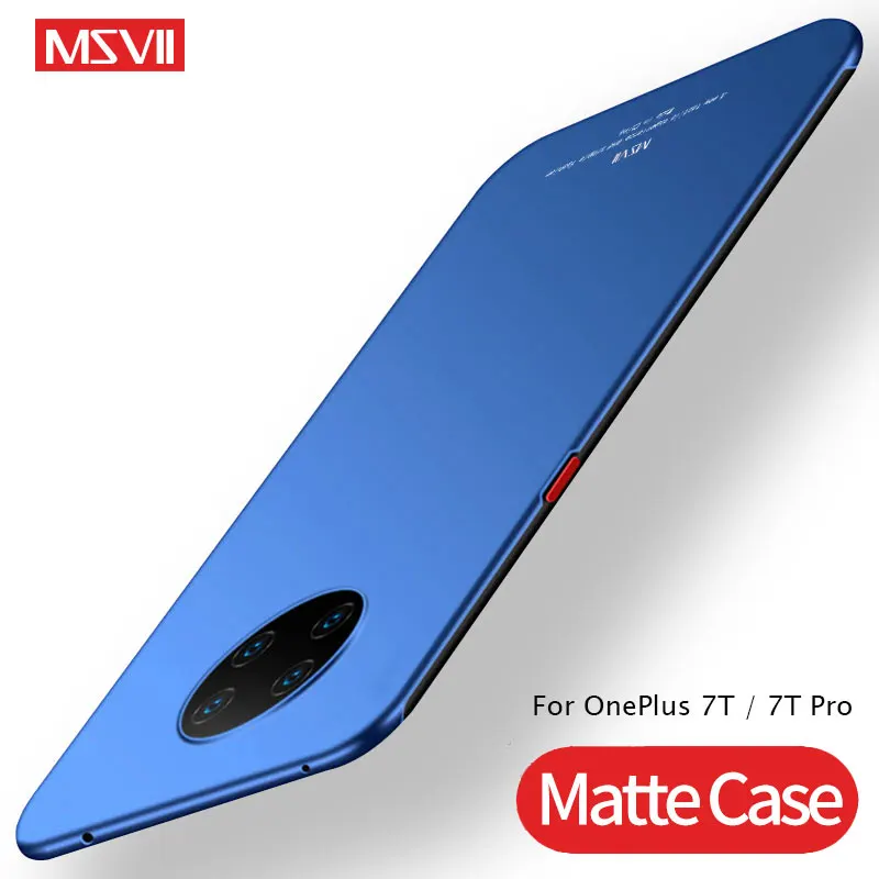 MSVII Модный чехол для OnePlus 7T Pro Ультратонкий матовый One Plus жесткая задняя крышка из