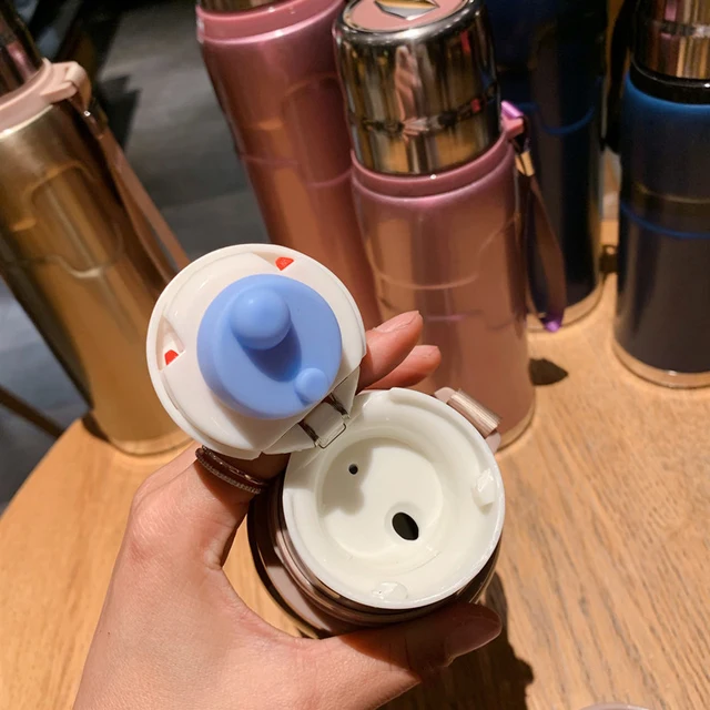 500/750 Ml Termosz Bögre Szalma Rozsdamentes Acél Fedélhöz Hőszigetelés Egyenes Csésze Hővizes Palack Tumbler Thermocup - Image 5