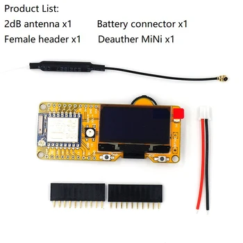 

PCB Female Header Support 2.4GHz ESP8266 Deauther Mini OLED 5V 0.8A With Antenna Module Replacement Part Wifi Development Board