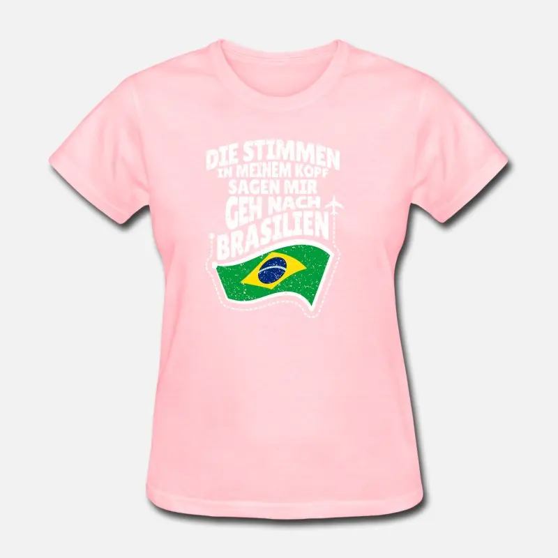Women-Pink Новая стильная бразильская немецкая футболка для мужчин, хлопковая Милая Мужская футболка с круглым вырезом, размеры Xxxl 4xl 5xl, одежда, топ, футболка - Цвет: Women-Pink