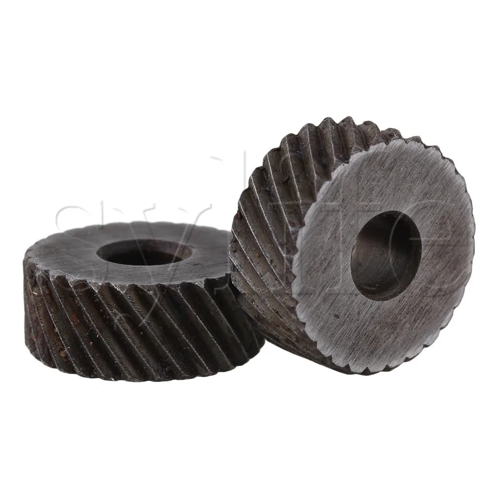 Knurling Wheel Roller Tool 2PCS 1.6mm Pitch Diagonal Coarse 19mm OD Steel knurling tool set