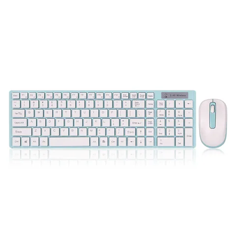 Wireless Silent Keyboard and Mouse Multimedia Full-size Keyboard Mouse Combo Set For Notebook Laptop Desktop PC