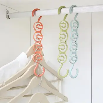 

Non-Slip Windproof 4 Holes Clothes Hangers Multilayer Wardrobe Clothes Storage Racks Clothes Drying Rack Scarf Coat Hangers Hook