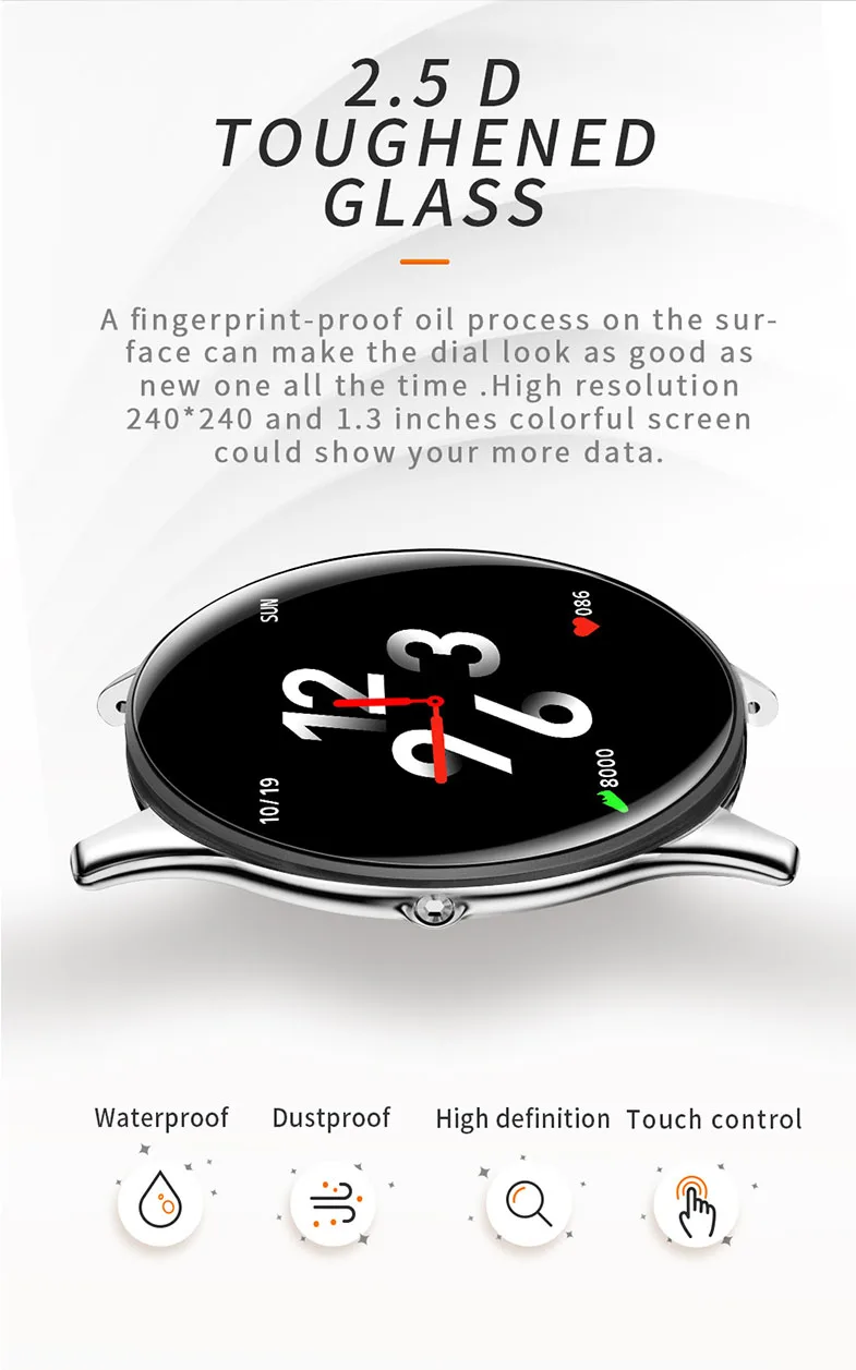 

SN58 Waterproof Bluetooth Smart Watch Heart Rate Blood Pressure 2.5D Touch Screen Smartwatch for Android IOS Phone PK Q8 Q1