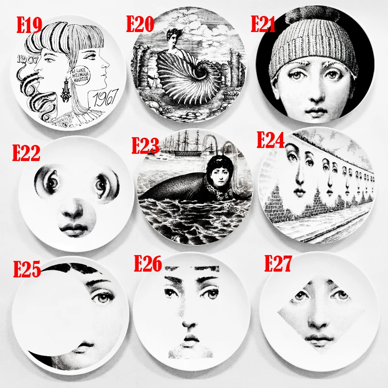 Отель/бар/домашний декор Простая Современная тарелка Fornasetti тарелки настенные подвесные тарелки декоративные ремесленные тарелки тарелка фоновая тарелка