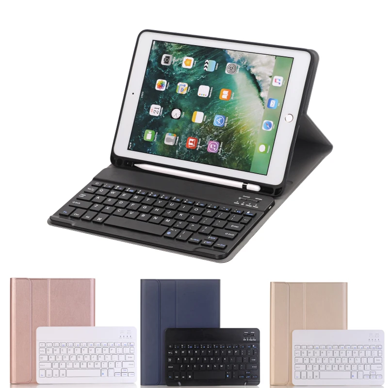 Чехол для клавиатуры с русским и испанским для iPad 9,7 Air 1 Air 2 Pro 9,7 чехол-карандаш с клавиатурой Bluetooth для iPad 5 6th чехол