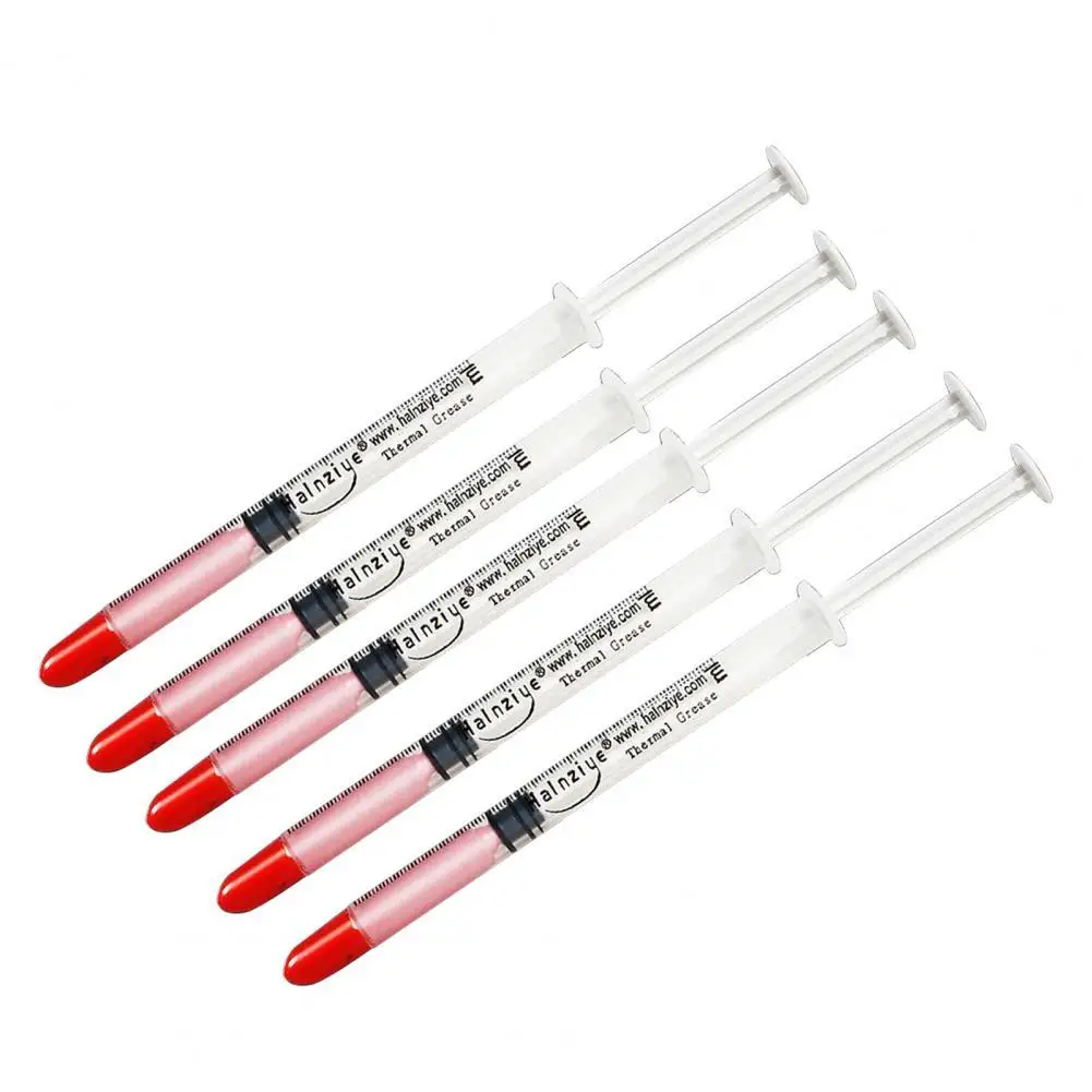 5Pcs HY530PI Thermal Paste Safe Quick Cooling Pink 2.5W/M-K 0.5g Computer Cooling Thermal Compound for CPU