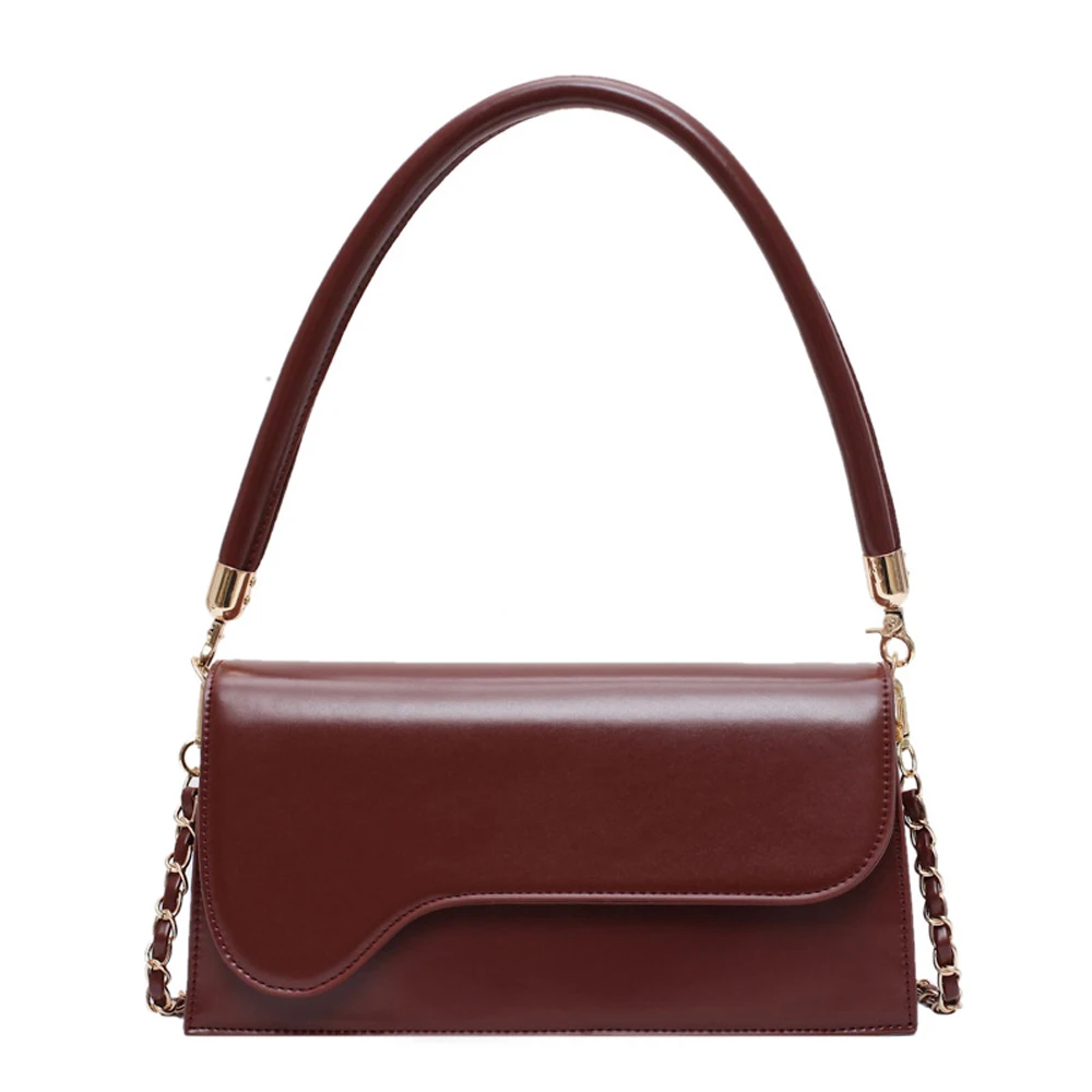 

Women's Bag Simple Luxury PU Leather Armpit Shoulder Bag Fashion Designer Women's Handbag and Rectangle Girl's Purse