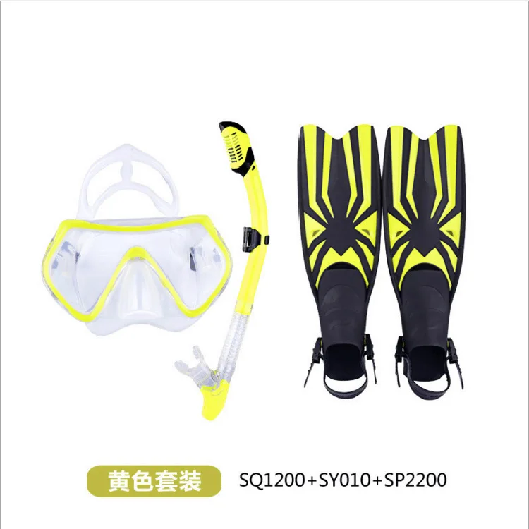 

Full Dry Breathing Tube Diving Mask Snorkeling Three-piece Set-Diving Supplies Diving Flippers