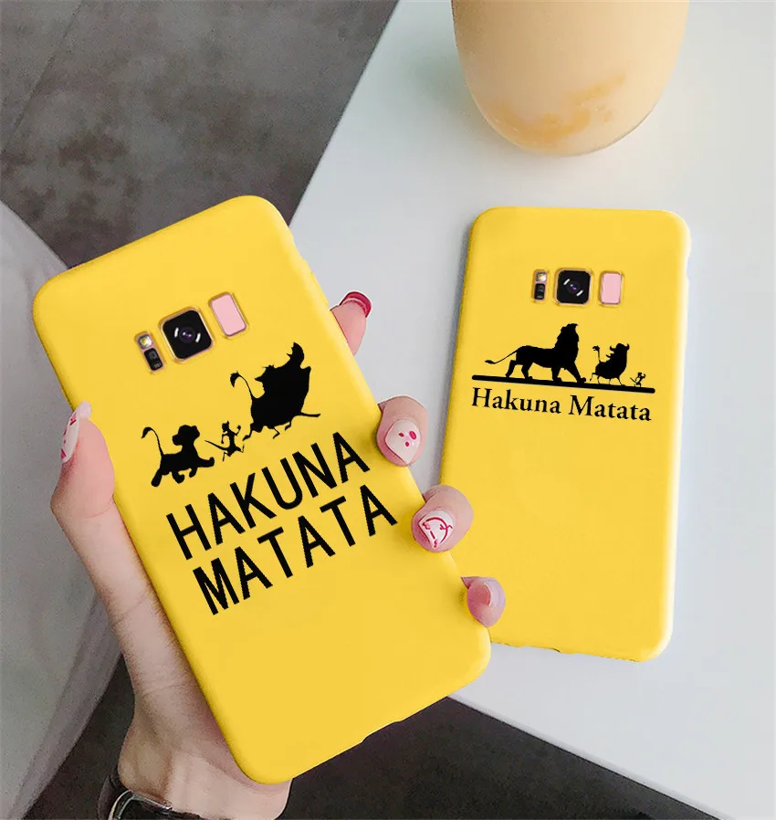 

Cool Lion King Pumba Fitted phone Case Cover for Samsung Galaxy s8 s9 plus s10 plus lite note 9 Hakuna Matte Soft Silicone Cover