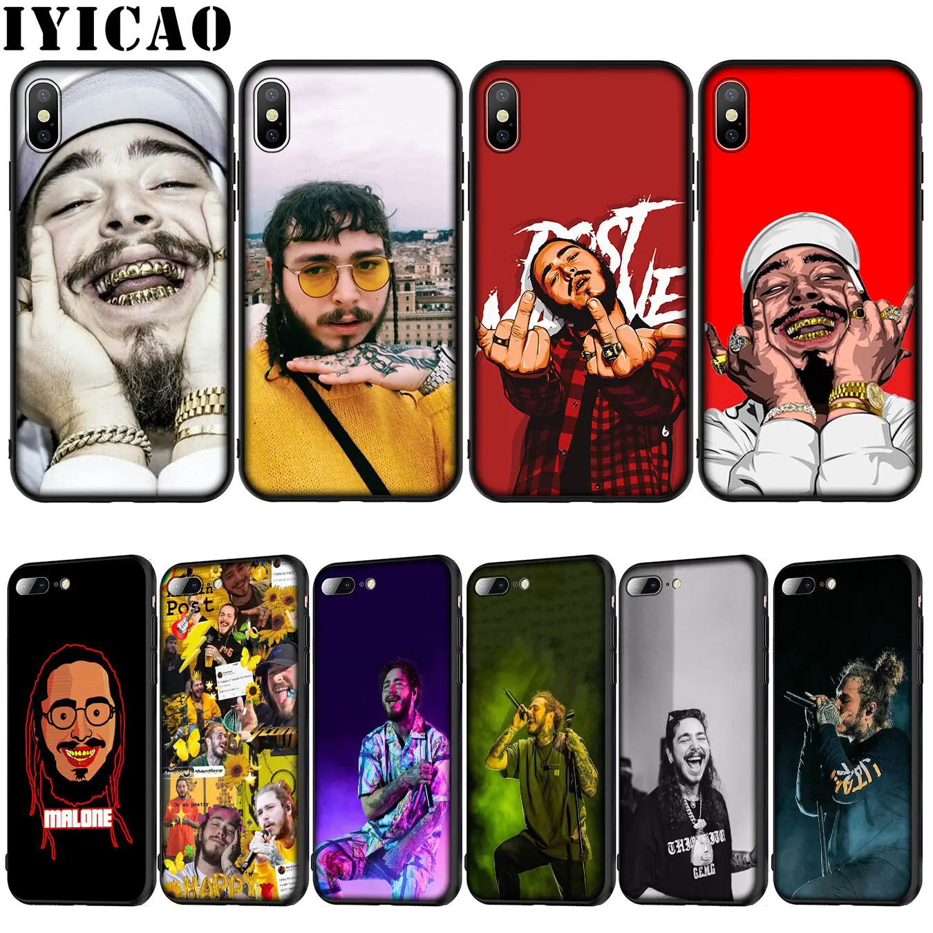 Post Malone Мягкий силиконовый чехол для iPhone XR X XS 11 Pro Max 10 6 6S 7 8 плюс 5 5S SE телефона |