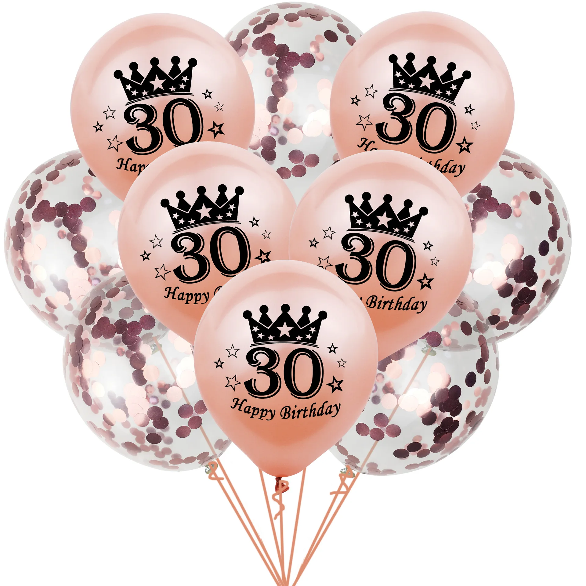 10 шт. латексные воздушные шары с конфетти 30/40/50/60 лет|Воздушные и аксессуары| |