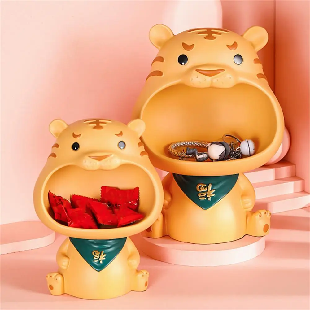 Decorative Tiger Statue Space Saving Resin Handicraft Big Mouth Storage Tray for Home Decoration Box | Дом и сад