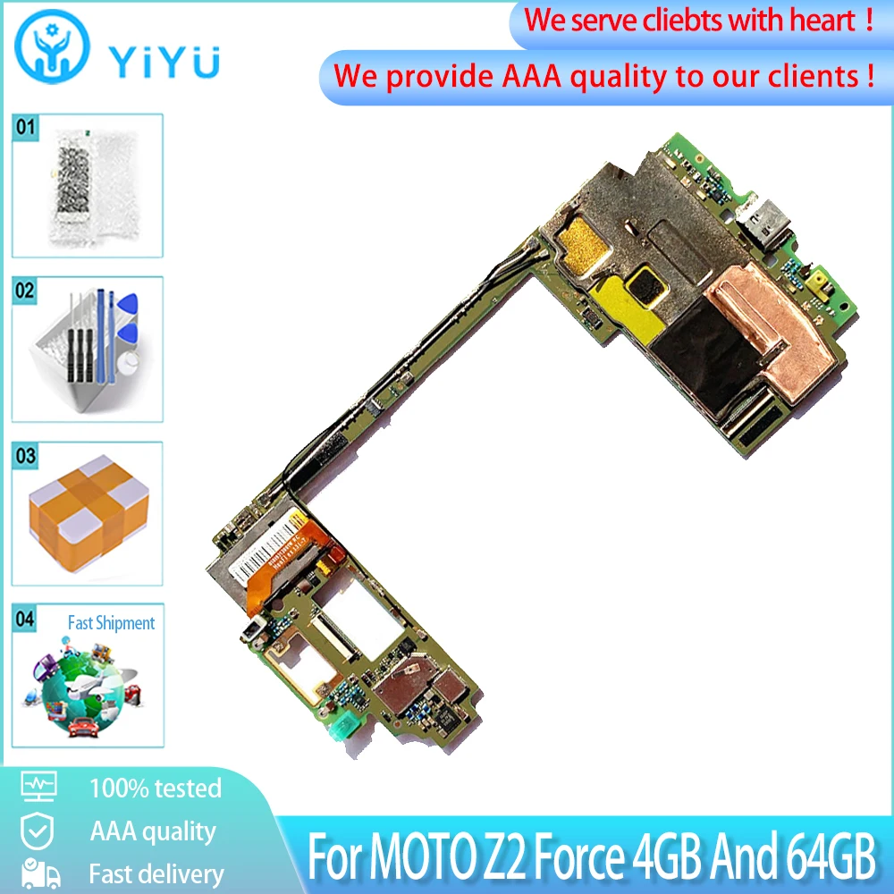 Tanie Oryginał dla MOTOROLA Moto Z2 Force XT1789 płyta główna mobilny Panel elektroniczny