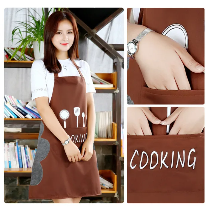 Стираемый ручной Водонепроницаемый Фартук Кухонный масло и грязь противообрастающий мультфильм Холтер фартук хогард