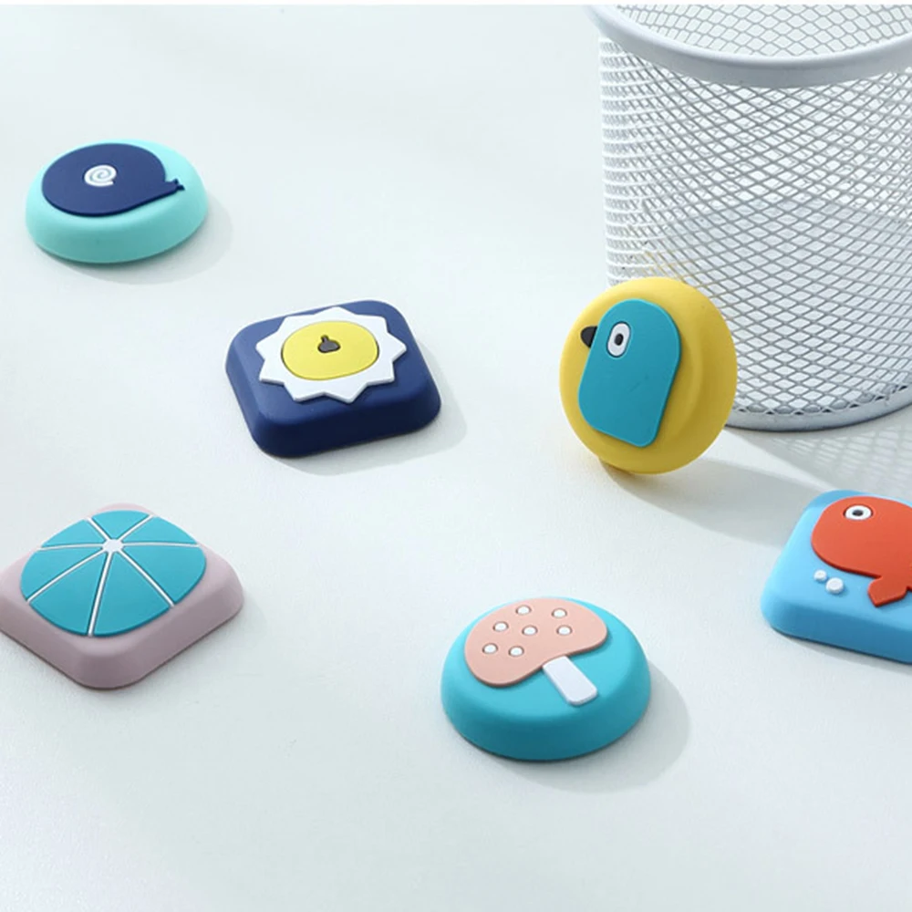 1pc Cartoon Silicone Door Stops Mushroom Door Stopper Hidden Door Holders Catch Floor Nail-free Door stop Furniture Protector