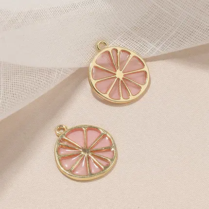 Cute Fruit Lemon Earring Settings DIY Accessories Jewelry Gift Party Beach Decor Handmade For Women Girl Lady - Цвет: as pic