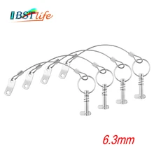 4X6,3 мм 1/4 дюйма быстроразъемный штифт со шнурком для ЛОДКИ БИМИНИ верхняя палубная петля морская фурнитура нержавеющая сталь 316