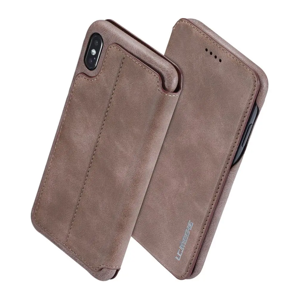 Роскошный кожаный чехол-книжка для iPhone 11 Pro Max 11 Pro, Жесткий Чехол из поликарбоната со слотом для карт, кожаный чехол-сумка для iPhone XS Max XR XS X 7 8 6S Plus