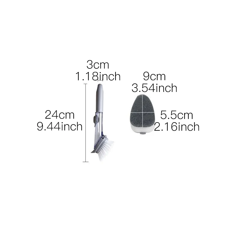 Щетка для мытья посуды с дозатором моющего средства|Чистящие щетки| |