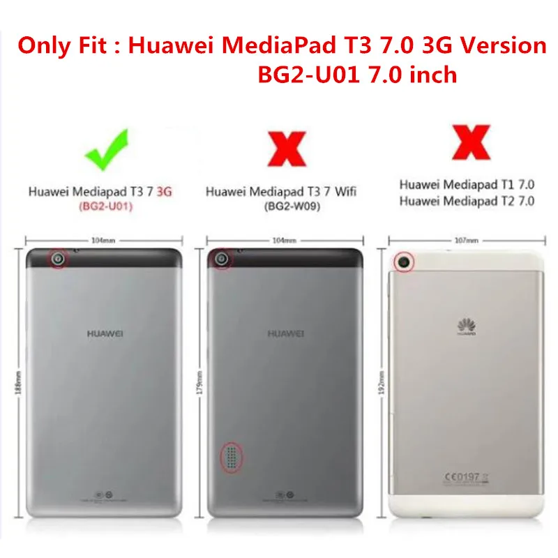 Чехол wekays для huawei T3 7,0 3g Мультфильм кожаный чехол для huawei MediaPad Медиа Pad T3 7,0 3g версия BG2-U01 7 дюймов чехол Чехол