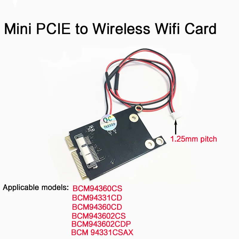 Adattatore Da BCM94360CD/BCM94331CD A PCI-e 1x Per Hackintosh E PC