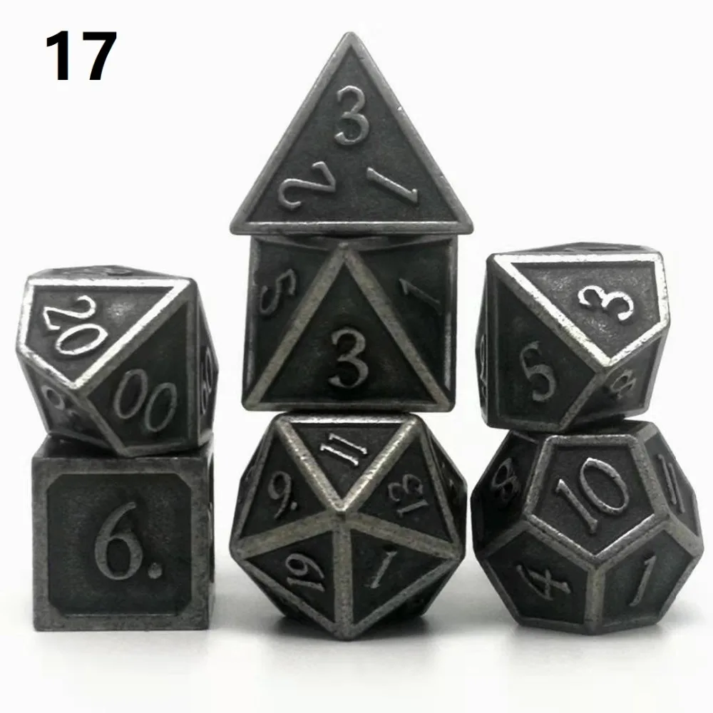 Высококлассные игральные кости DND набор игральные кубики dados rpg многогранные металлические кости dobbelstenen dados rol d20 Кубики dobbelstee