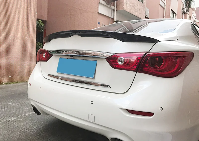 FitFor infiniti Q50 Nissan стиль задний спойлер Высокое качество углеродного волокна задний спойлер крыло губы автомобиля Стайлинг авто часть