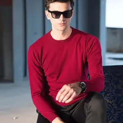 2019 брендовая одежда мужской свитер мужской сплошной цвет теплая шерсть хлопок o-образный вырез домашние свитеры плюс размер knitting Мужская