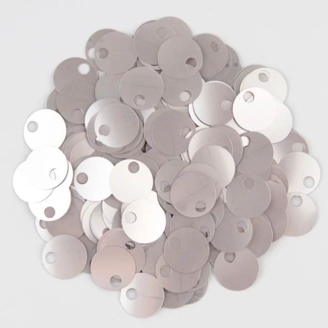 Paillettes Argentate 10mm 20mm 30mm - Forate - Per Cucito, Gioielli, Matrimoni - Fai Da Te - Foto 5