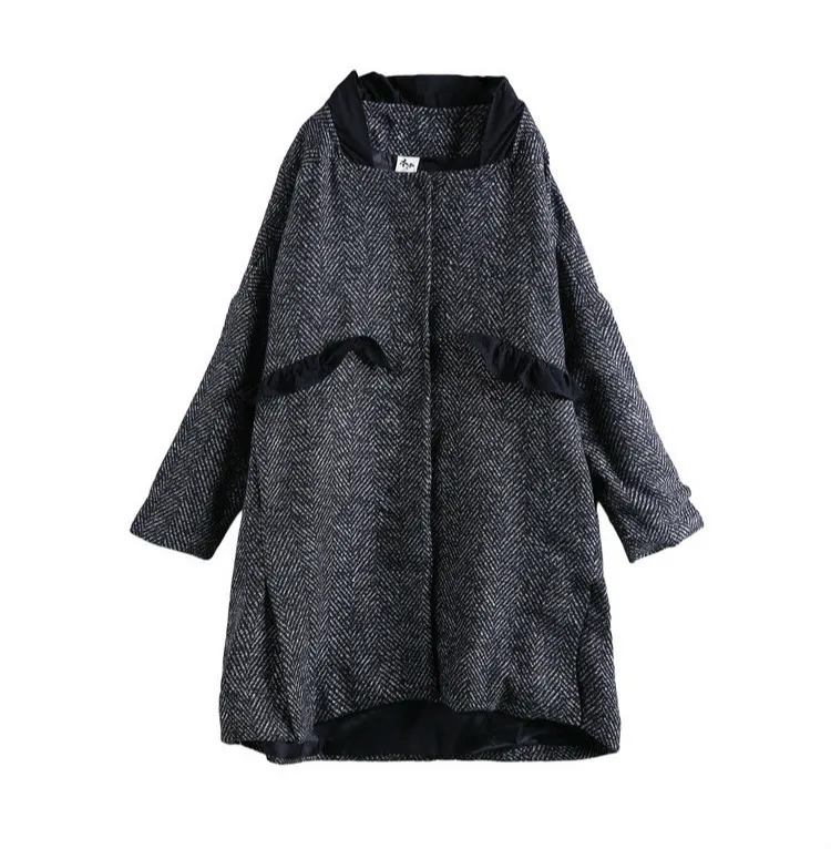 Max LuLu корейская модная одежда Женская Длинная зимняя одежда женские клетчатые теплые шерстяные пальто повседневное женское пальто размера плюс