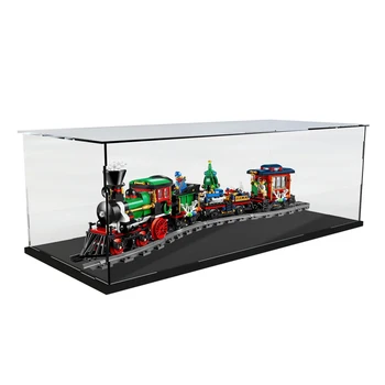 

3mm Thickness Building Block Acrylic Dustproof Display Case for Creator Expert Winter Holiday Train 10254 Christmas Train Set