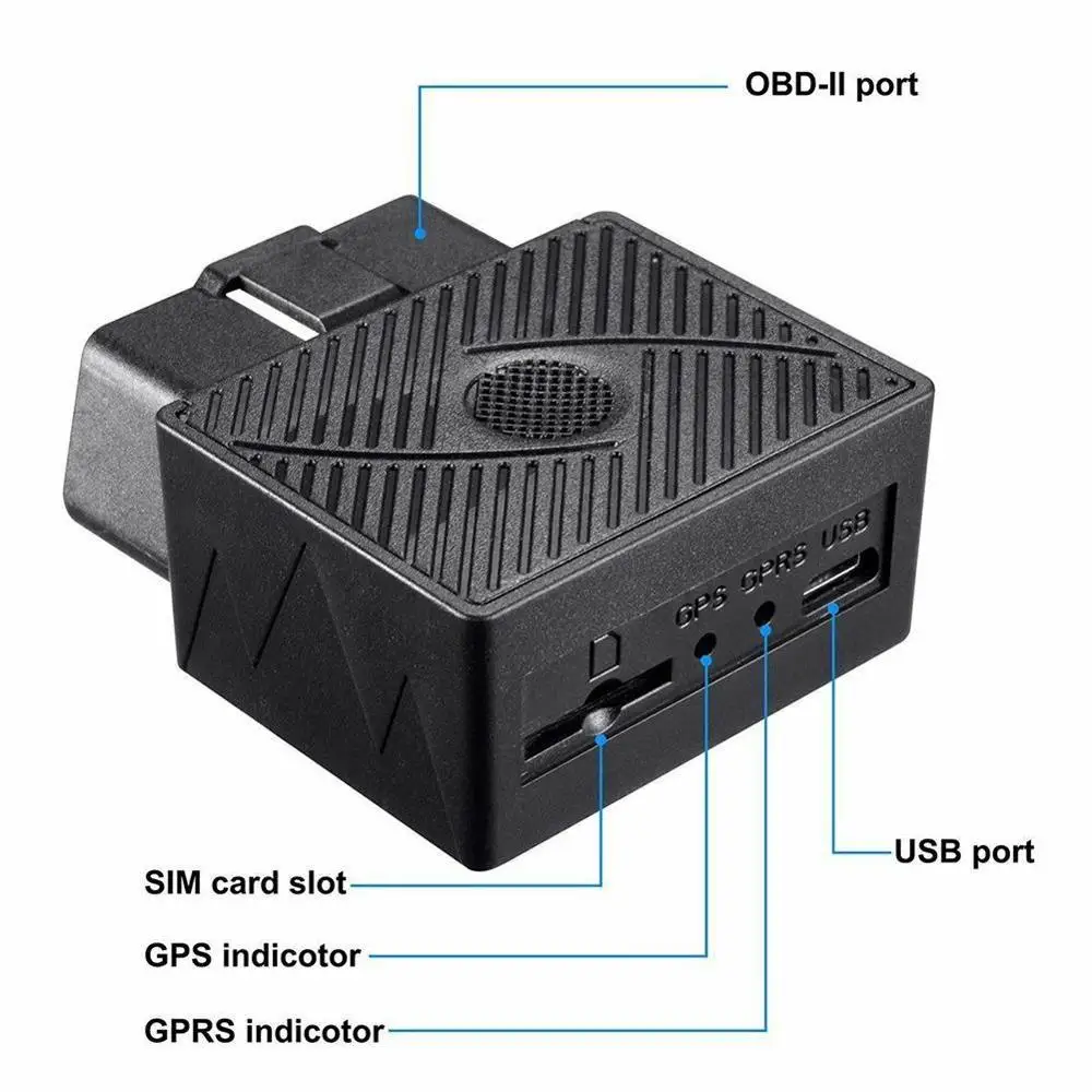 Plug Play OBDII OBD2 OBD 16 PIN Автомобильный GPS трекер локатор с веб-системой управления автопарком IOS и Android APP
