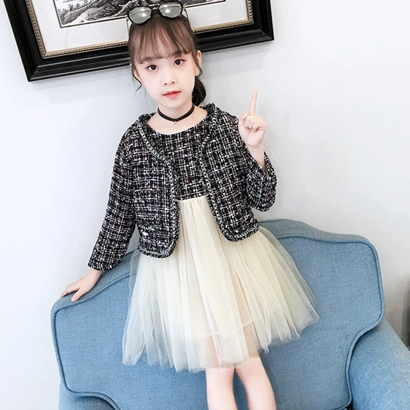 

Princess Baby Girls Clothes Fashion Long Sleeve Coats + Ball Gowns 2 Pieces Girls Sets Cute Toddler Kids Suit Vestidos Best Gift