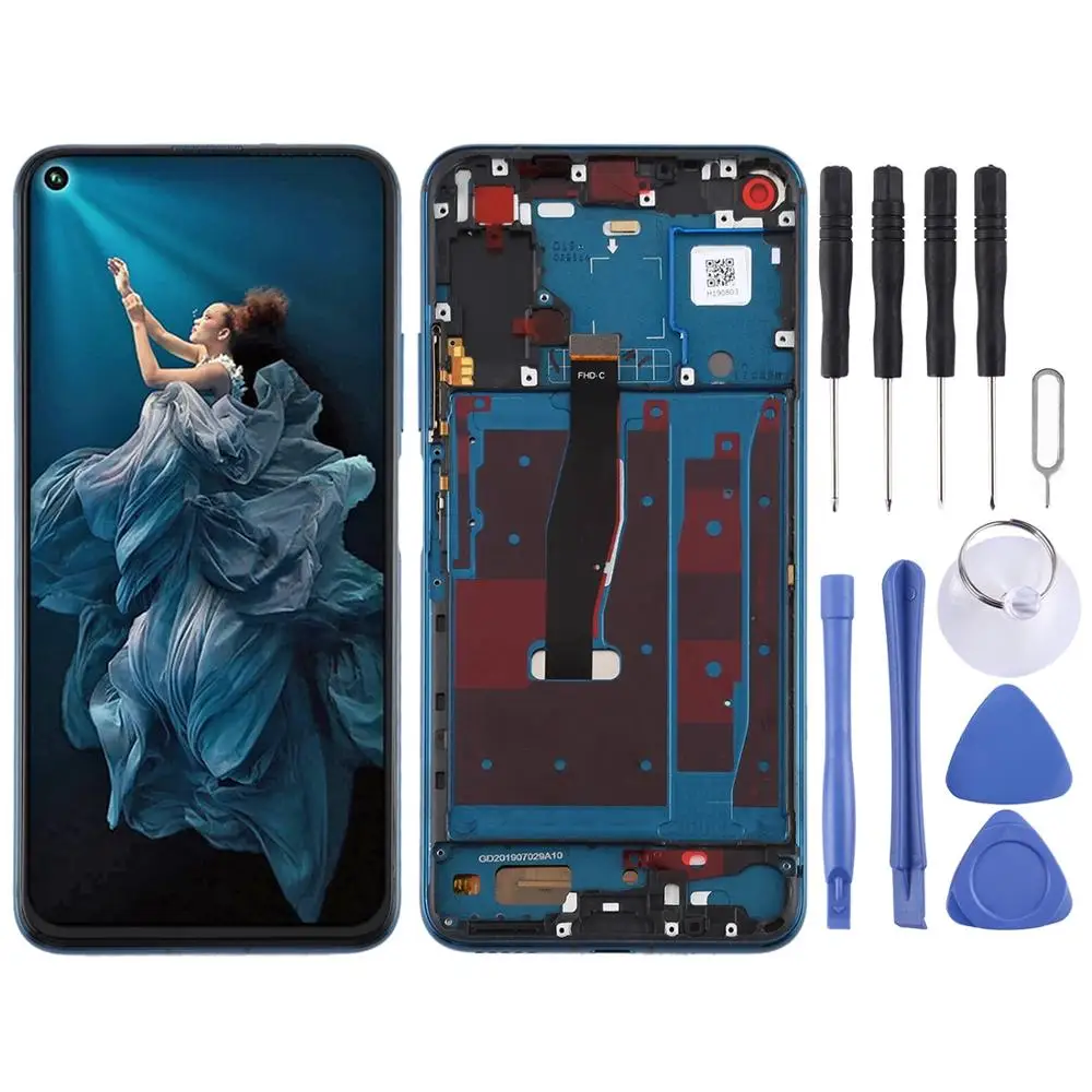 ЖК-экран и дигитайзер полная сборка с рамкой для huawei Honor 20 huawei Honor 20 Pro