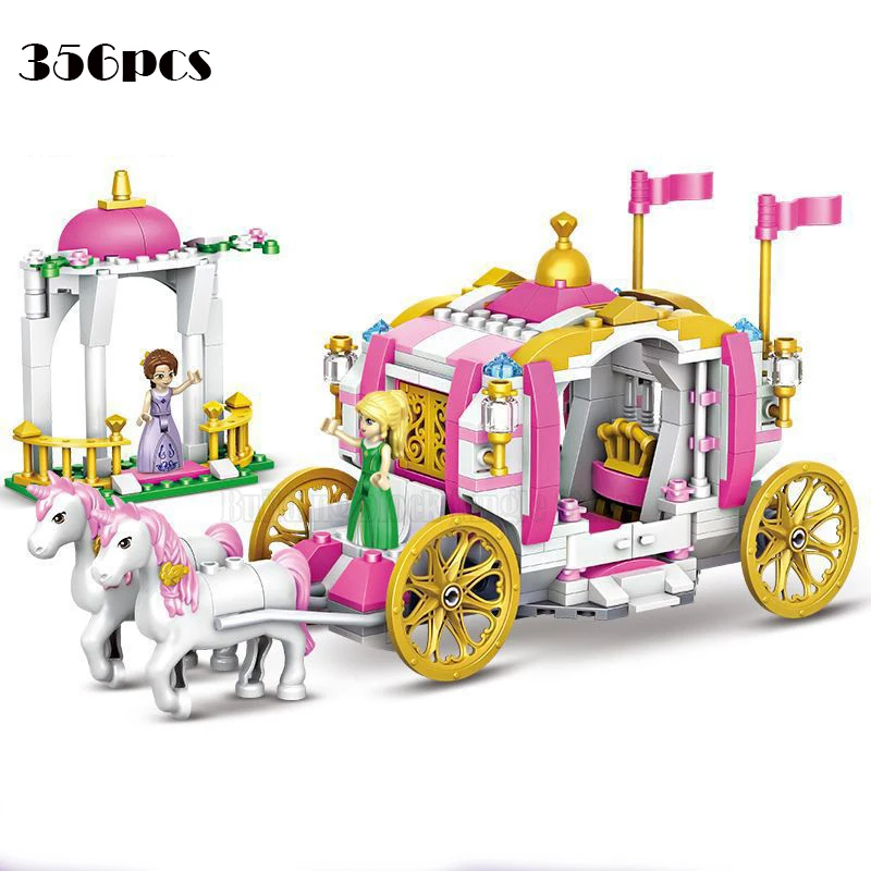 

FrozenCompatible Disney Blocks Princess Figure Castle Modle Christmas Present New Year Gift Children Girl Toys