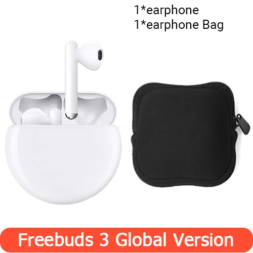 Беспроводная гарнитура huawei Freebuds 3 с глобальной версией, TWS, Bluetooth, наушники с активным шумоподавлением, Bluetooth 5,1, функция ANC - Цвет: White n Bag