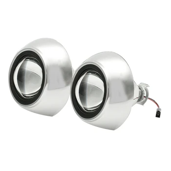 

LHD 2Pcs 2.5 inch Mini Bi-Xenon H1 HID Headlight Projector Lens Halo Ring Hi/Lo