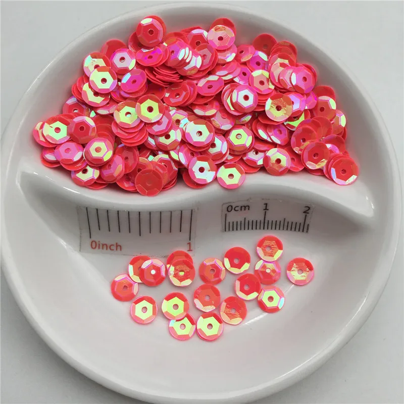 Sequins for crafts sequin embroidery accessories sequin sewing accessories sequins accessories sequins jewelry accessories 4mm 5mm 6mm 8mm 10mm Cup Round AB Porcelain PVC Sequin Paillette Sewing Craft For Wedding/Garment Dress Shoe Cap DIY