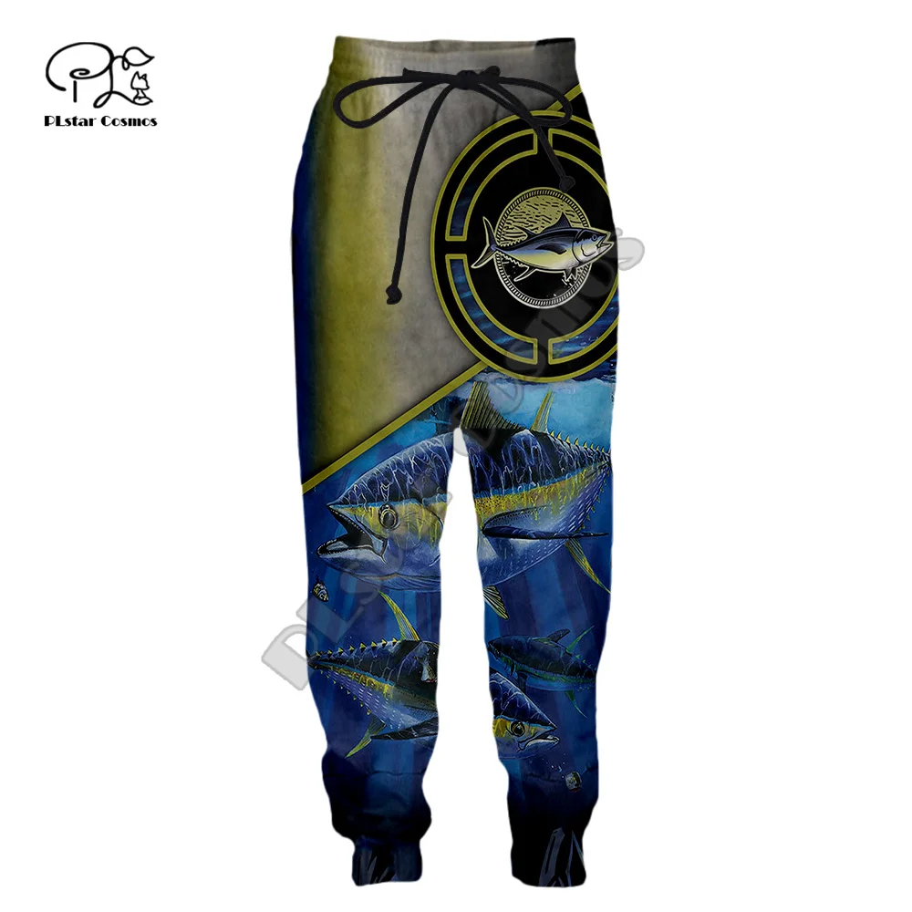 PLstar Cosmos Fishing Marlin Mahi Bass Tuna Fisher Camo Streetwear Sweatpants 3DPrint Men/Women Joggers Pants Funny Trousers A5